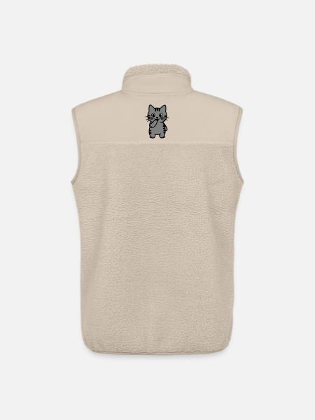 tigerkatze-steht-dreifarbig - Unisex Sherpaweste von Stanley/Stella - Beige