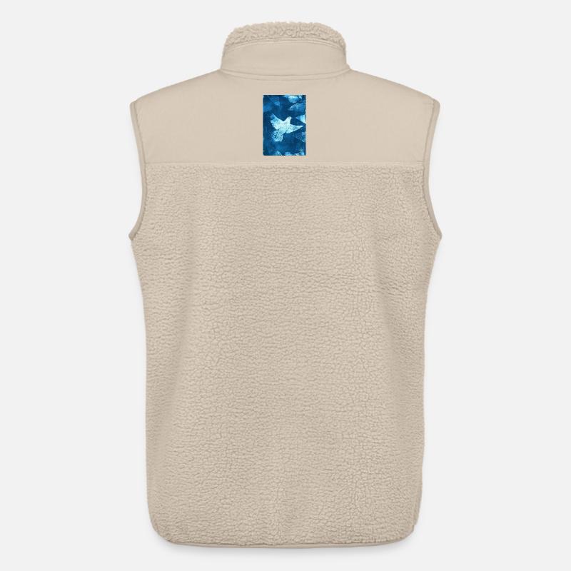 Blue Dove Peace Visual - Veste sans manches sherpa unisexe Stanley/Stella - beige