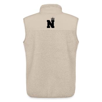 N Crown - Unisex Sherpa Gilet by Stanley/Stella - beige - Back - AI Model Male 178 light (178cm)