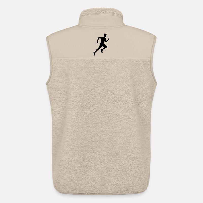 rennen_silhouette - Unisex Sherpaweste von Stanley/Stella - Beige