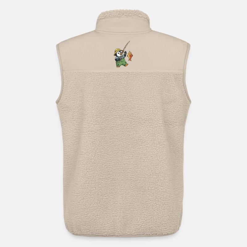 Pinguin Angler - Unisex Sherpaweste von Stanley/Stella - Beige