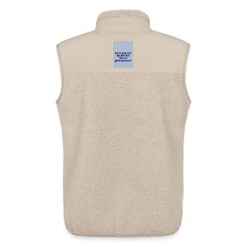 Ich kann nix dafür - Unisex Sherpaweste von Stanley/Stella - Beige - Hinten - AI Model Male 178 light (178cm)