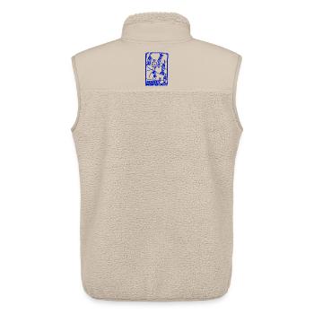 Moments Suspendus Marseille - Veste sans manches sherpa unisexe Stanley/Stella - beige - Dos - AI Model Male 178 light (178cm)