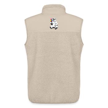 Eisbär mit Eis im Stencil Style   - Unisex Sherpaweste von Stanley/Stella - Beige - Hinten - AI Model Male 178 light (178cm)