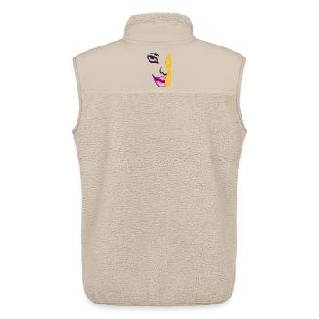 Neon Frauen Model Gesicht mit gelbem Haar - Unisex Sherpaweste von Stanley/Stella - Beige - Hinten - AI Model Male 178 light (178cm)