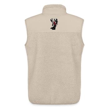 spéleologue - Veste sans manches sherpa unisexe Stanley/Stella - beige - Dos - AI Model Male 178 light (178cm)