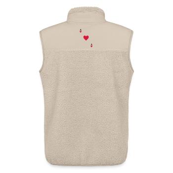 As de coeur - Veste sans manches sherpa unisexe Stanley/Stella - beige - Dos - AI Model Male 178 light (178cm)