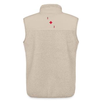 As de Carreau - Veste sans manches sherpa unisexe Stanley/Stella - beige - Dos - AI Model Male 178 light (178cm)