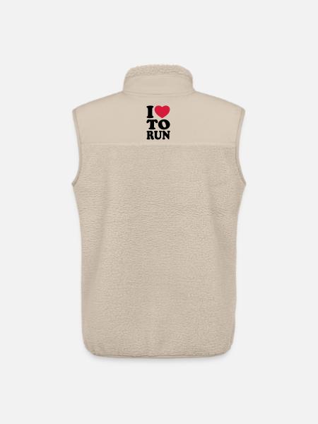 I love to run - Unisex Sherpa Gilet by Stanley/Stella - beige