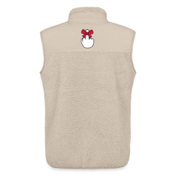 wanker middle finger show insult fuck you f - Unisex Sherpa Gilet by Stanley/Stella - beige - Back - AI Model Male 178 light (178cm)
