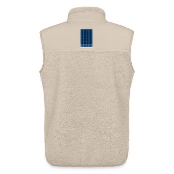 Cellule solaire, photovoltaïque, énergie solaire, panneau solaire - Veste sans manches sherpa unisexe Stanley/Stella - beige - Dos - AI Model Male 178 light (178cm)