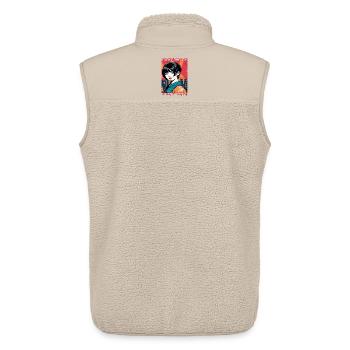 Tokyo Japan - Unisex Sherpaweste von Stanley/Stella - Beige - Hinten - AI Model Male 178 light (178cm)