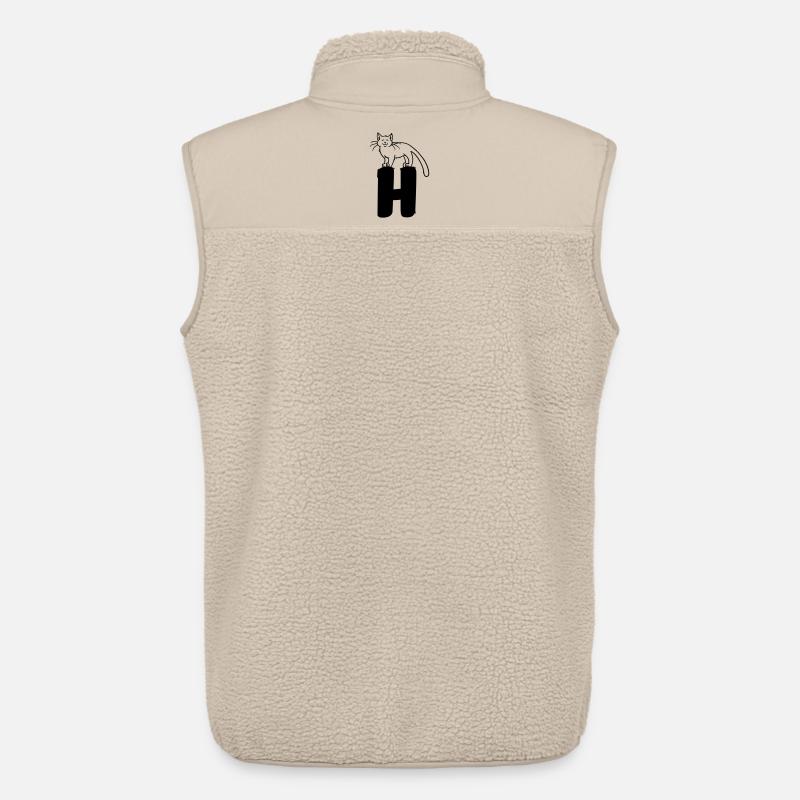 Katze Buchstabe H - Unisex Sherpaweste von Stanley/Stella - Beige