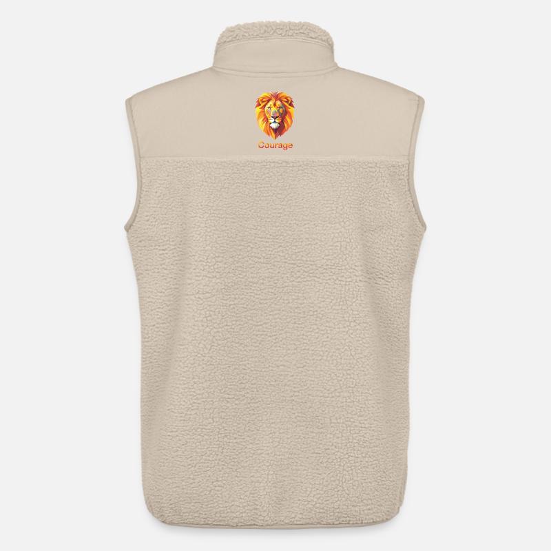 Majestätischer Löwe mit Mut-Design - Unisex Sherpaweste von Stanley/Stella - Beige