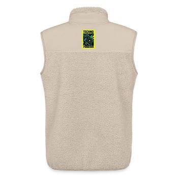 Techno Forever - Unisex Sherpaweste von Stanley/Stella - Beige - Hinten - AI Model Male 178 light (178cm)