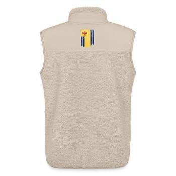 Drapeau portugais avec motif en croix - Veste sans manches sherpa unisexe Stanley/Stella - beige - Dos - AI Model Male 178 light (178cm)