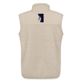 Behind the Universe – The Cosmic Curtain - Unisex Sherpa Gilet by Stanley/Stella - beige - Back - AI Model Male 178 light (178cm)