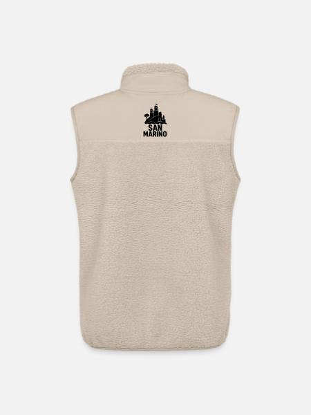 San Marino Italy Silhouette - Unisex Sherpa Gilet by Stanley/Stella - beige
