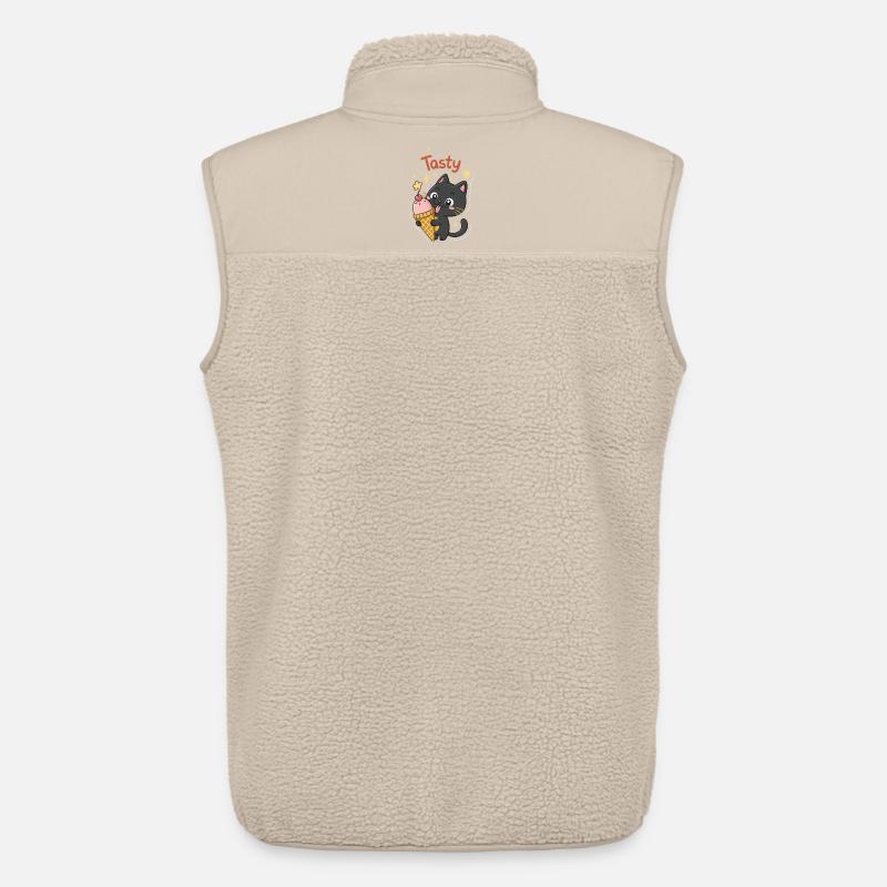 Gourmet-Katze und Eiscreme - Unisex Sherpaweste von Stanley/Stella - Beige