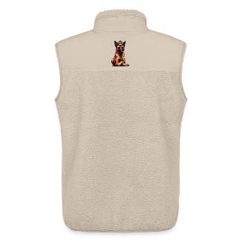 Malinois Belgischer Schäferhund Malinoisbesitzer - Unisex Sherpaweste von Stanley/Stella - Beige - Hinten - AI Model Male 178 light (178cm)