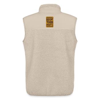 Know Your Rights Activism Justice Freedom - Unisex Sherpa Gilet by Stanley/Stella - beige - Back - AI Model Male 178 light (178cm)