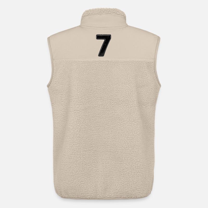 Schwarze Sieben Sternensprenkel - Unisex Sherpaweste von Stanley/Stella - Beige