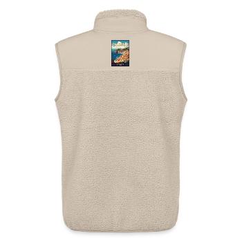 Discover Rustic Beauty of Calabria in Italy - Unisex Sherpa Gilet by Stanley/Stella - beige - Back - AI Model Male 178 light (178cm)