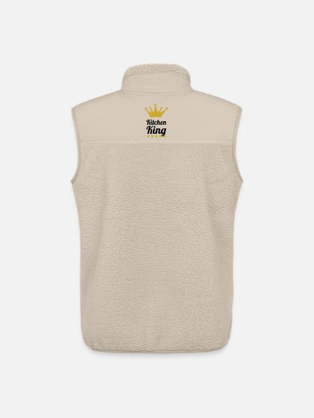 The King of Cooking - Unisex Sherpa Gilet by Stanley/Stella - beige