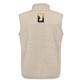 Discover Majestic Skogafoss Waterfall in Iceland - Unisex Sherpa Gilet by Stanley/Stella - beige - Back - AI Model Male 178 light (178cm)