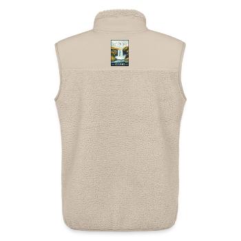 Explore Majestic Skogafoss Waterfall in Iceland - Unisex Sherpa Gilet by Stanley/Stella - beige - Back - AI Model Male 178 light (178cm)