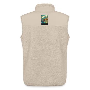 Entdecken Sie die Schönheit von Taormina in Italien - Unisex Sherpaweste von Stanley/Stella - Beige - Hinten - AI Model Male 178 light (178cm)