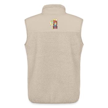 Drache und Zwiebel - Unisex Sherpaweste von Stanley/Stella - Beige - Hinten - AI Model Male 178 light (178cm)