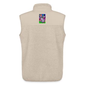 Koala - Veste sans manches sherpa unisexe Stanley/Stella - beige - Dos - AI Model Male 178 light (178cm)