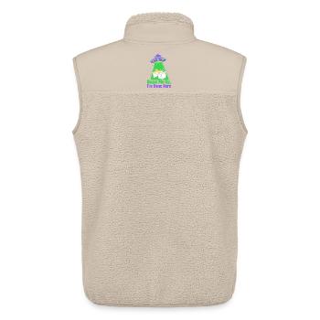 Beam Me Up I’m Done Here - Unisex Sherpaweste von Stanley/Stella - Beige - Hinten - AI Model Male 178 light (178cm)