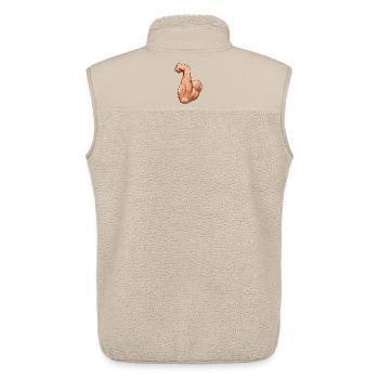 Muskelarm Flex-Illustration (Armdrücken Unterarm) - Unisex Sherpaweste von Stanley/Stella - Beige - Hinten - AI Model Male 178 light (178cm)