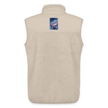 Axolotl Abyssal Fairy Fish - Unisex Sherpa Gilet by Stanley/Stella - beige - Back - AI Model Male 178 light (178cm)