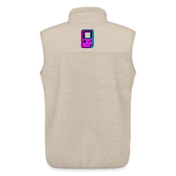 Retro Handheld Konsole Glitch - Unisex Sherpaweste von Stanley/Stella - Beige - Hinten - AI Model Male 178 light (178cm)