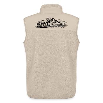 Campingauto Landschaft - Unisex Sherpaweste von Stanley/Stella - Beige - Hinten - AI Model Male 178 light (178cm)