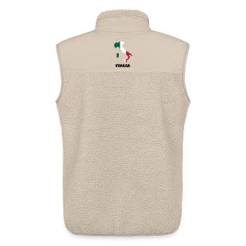 Italia - Veste sans manches sherpa unisexe Stanley/Stella - beige - Dos - AI Model Male 178 light (178cm)