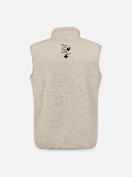 Wiedersehen Liebe, Spruch, Geschenk - Unisex Sherpaweste von Stanley/Stella - Beige