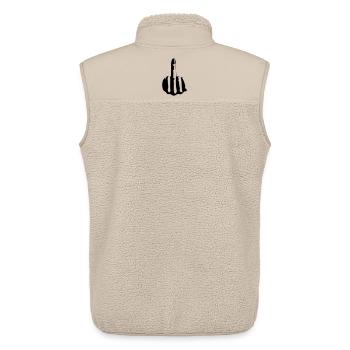 Stinkefinger von Frau - Unisex Sherpaweste von Stanley/Stella - Beige - Hinten - AI Model Male 178 light (178cm)