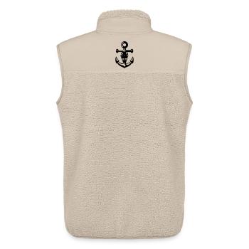Anker und Schädel - Unisex Sherpaweste von Stanley/Stella - Beige - Hinten - AI Model Male 178 light (178cm)