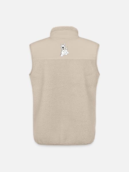 White German Shepherd Dog - Breed - Dogs - Unisex Sherpa Gilet by Stanley/Stella - beige
