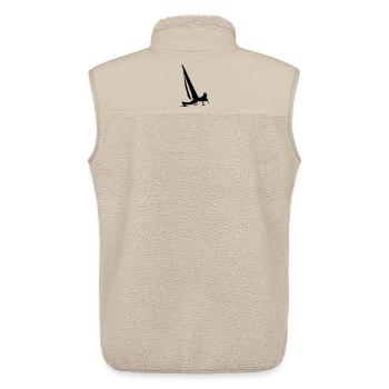 catamaran - Veste sans manches sherpa unisexe Stanley/Stella - beige - Dos - AI Model Male 178 light (178cm)