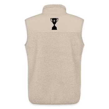 Tasse mit ausgeschnittener Biene - Unisex Sherpaweste von Stanley/Stella - Beige - Hinten - AI Model Male 178 light (178cm)