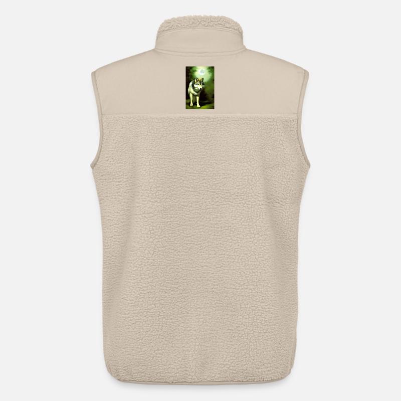 Wolf und Mond - Unisex Sherpaweste von Stanley/Stella - Beige