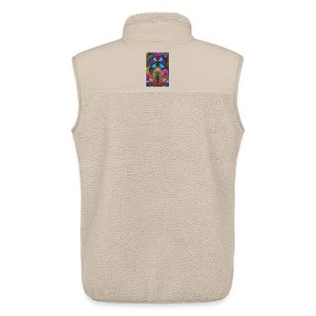 Blumen und Schmetterling - Unisex Sherpaweste von Stanley/Stella - Beige - Hinten - AI Model Male 178 light (178cm)