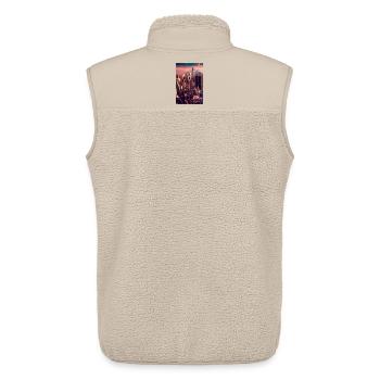 New York City Skyline - Unisex Sherpaweste von Stanley/Stella - Beige - Hinten - AI Model Male 178 light (178cm)