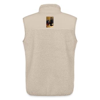 Buveurs de vin - Veste sans manches sherpa unisexe Stanley/Stella - beige - Dos - AI Model Male 178 light (178cm)