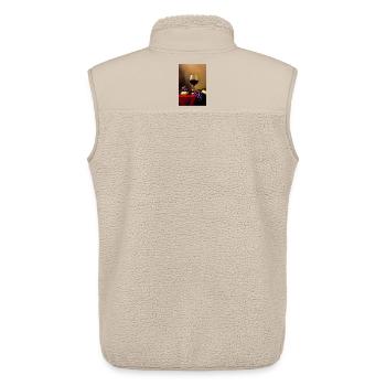 Buveurs de vin - Veste sans manches sherpa unisexe Stanley/Stella - beige - Dos - AI Model Male 178 light (178cm)